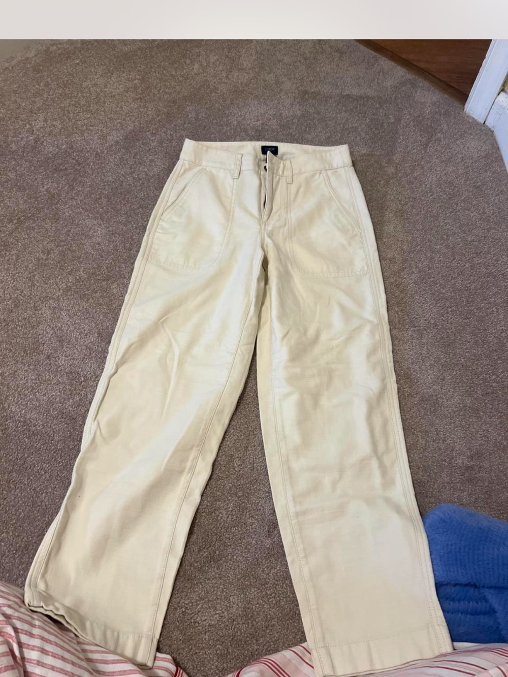 Women’s Cream Straight-Leg Pants